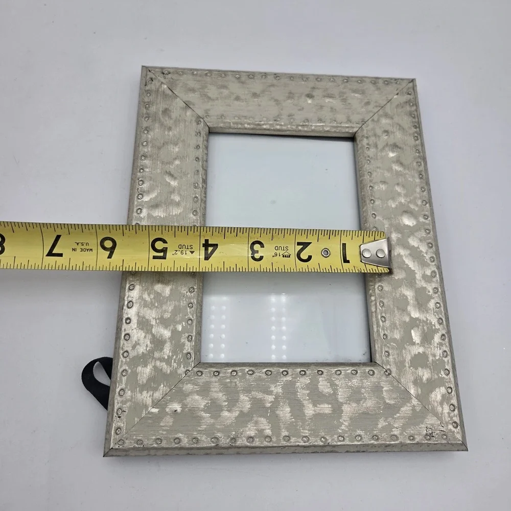 Vintage Sheffield Home Hammered Metal Silver-toned Velvet 6